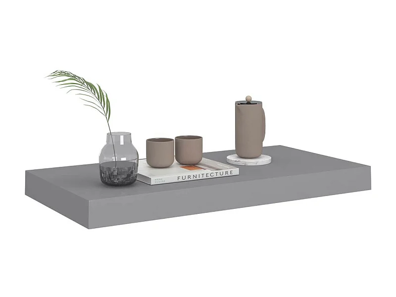 Étagère murale flottante Gris 50x23x3,8 MDF