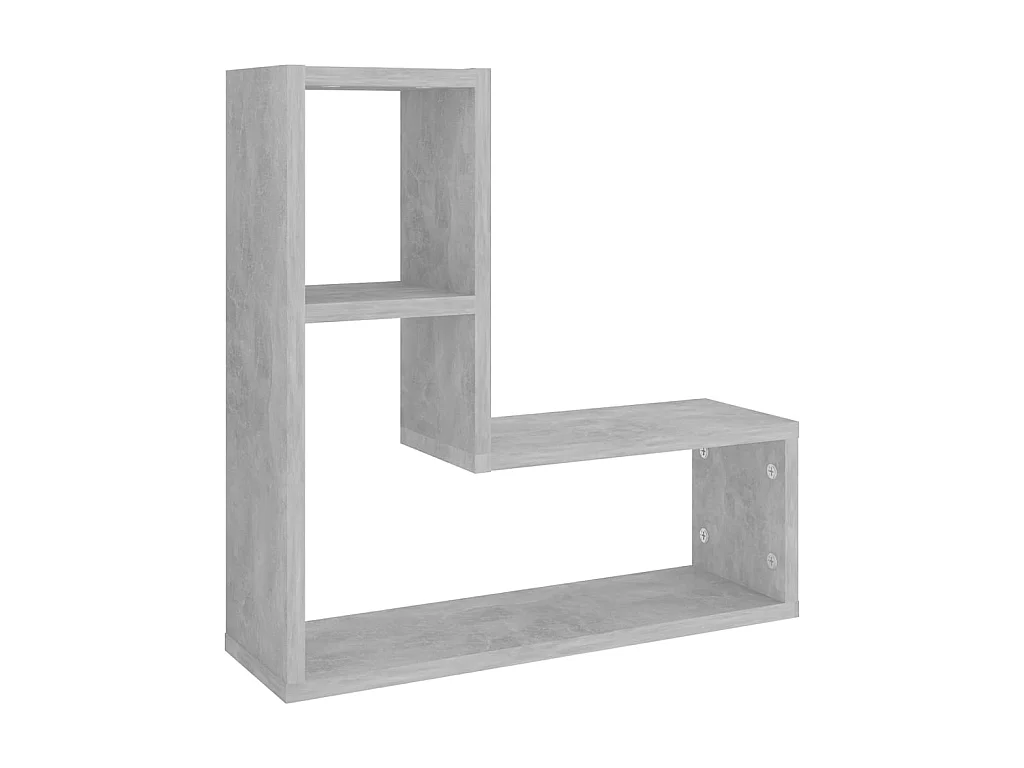 Wandschappen 2 st 50x15x50 cm bewerkt hout betongrijs