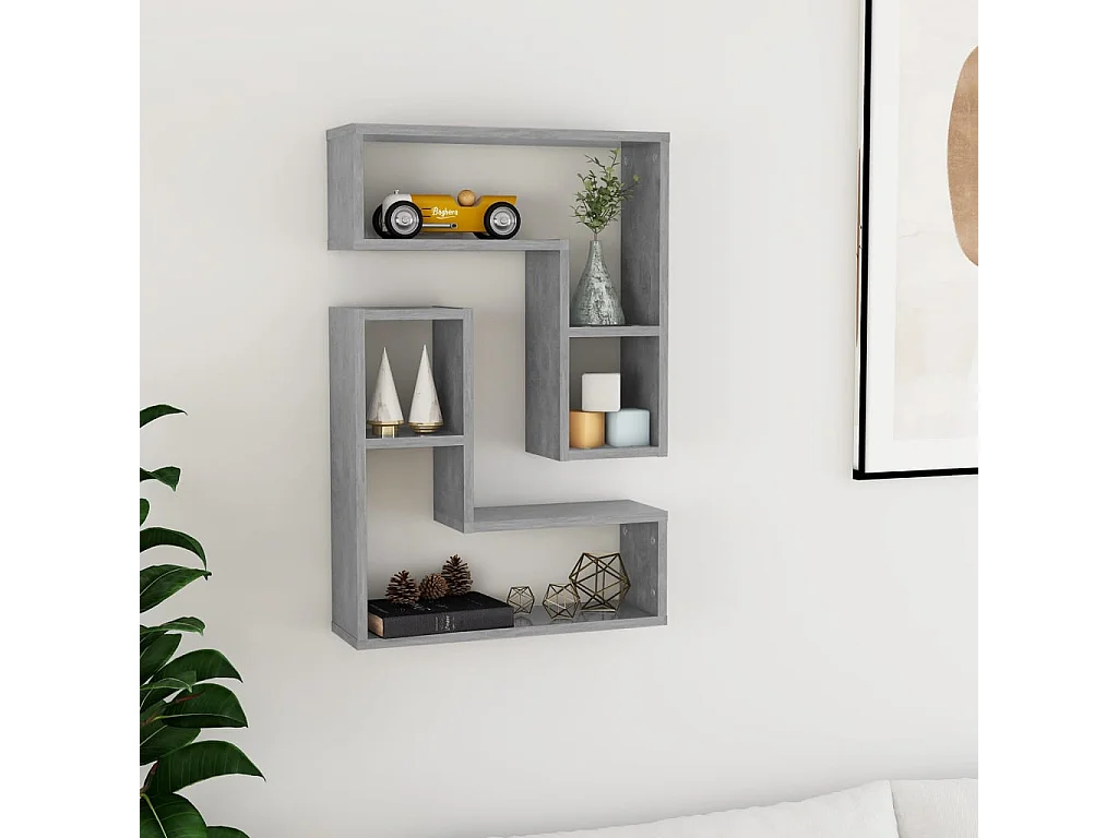 Étagères murales 2 pcs Gris béton 50x15x50