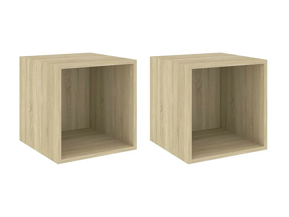 Armoires murales 2 pcs Chêne Sonoma 37x37x37