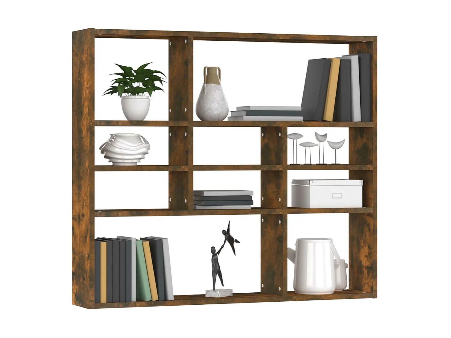 Étagère murale Chêne fumé 90x16x78 Bois d'ingénierie