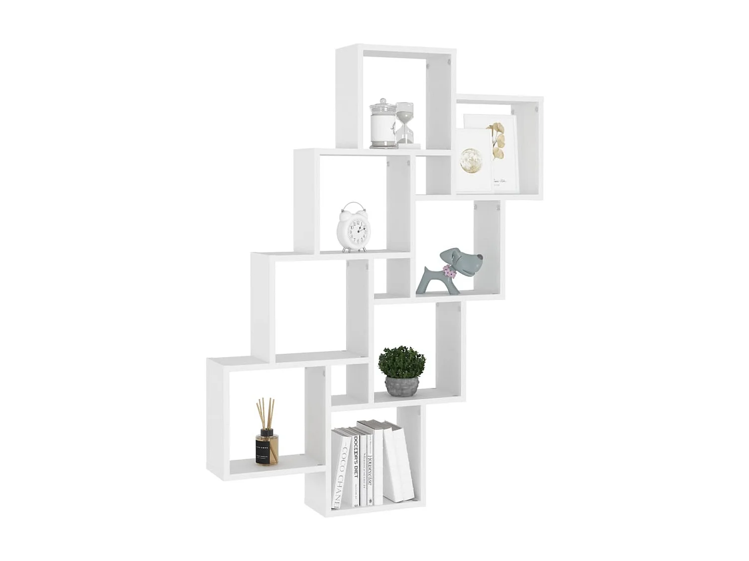 Étagère cube murale Blanc 90x15x119