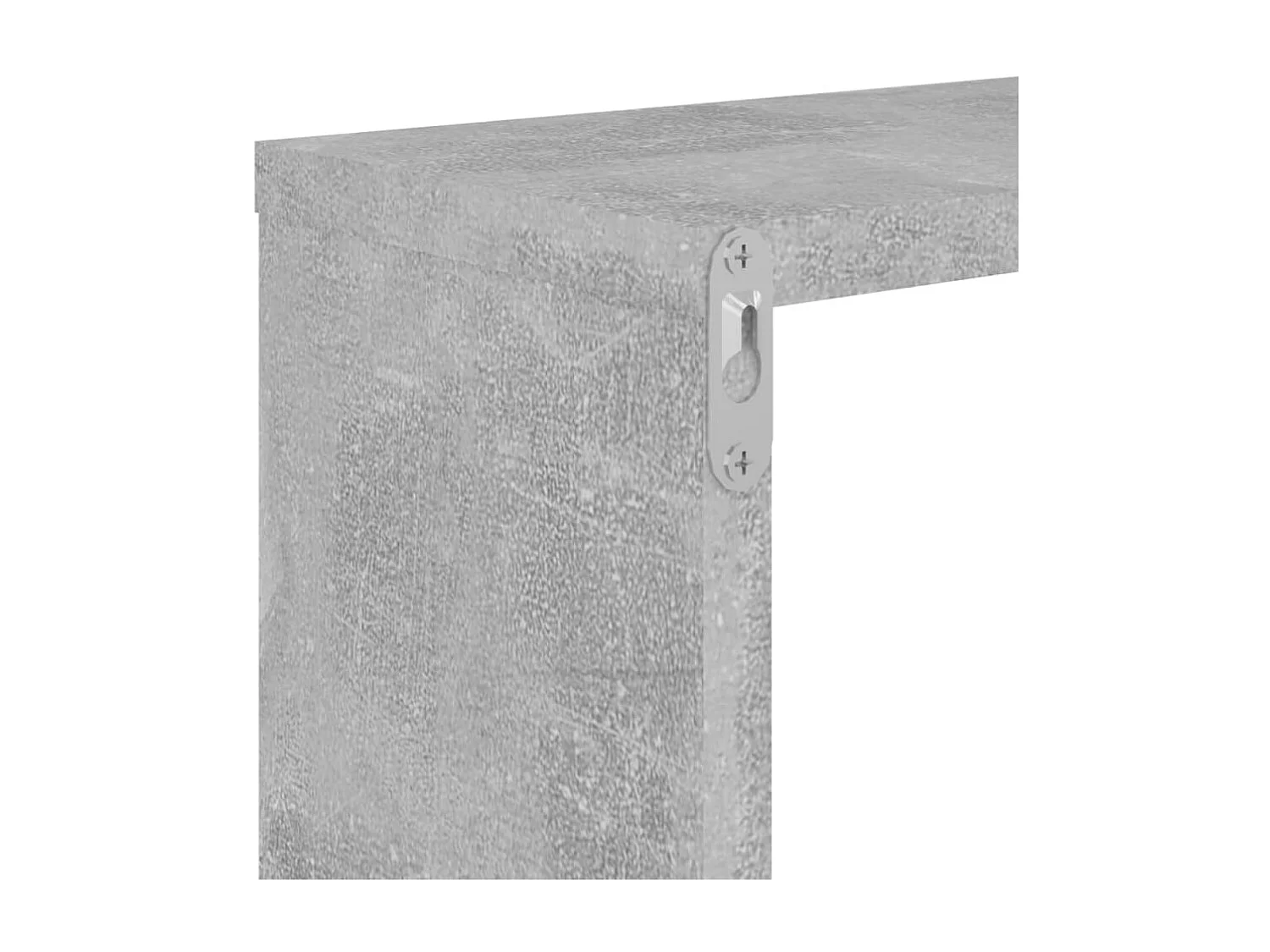 Étagères murales 2 pcs Gris béton 100x15x20