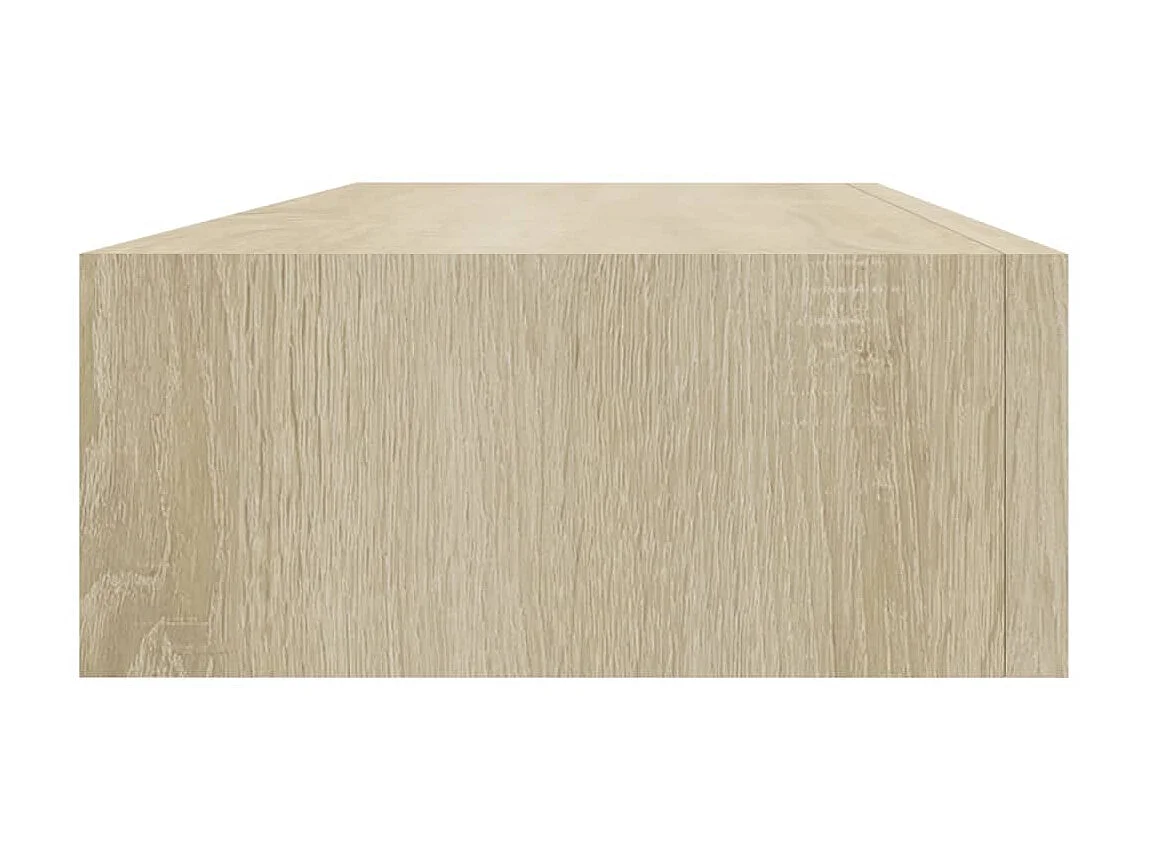 Étagères à tiroirs murales 2 pcs Chêne 60x23,5x10 MDF