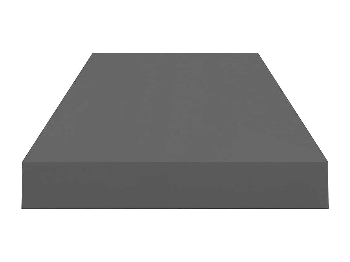 Étagère murale flottante 4 pcs Gris brillant 60x23,5x3,8 MDF