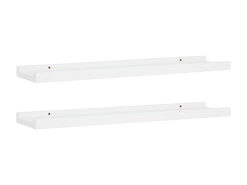 Étagères à rebord pour cadre photo 2 pcs Blanc 60x9x3 MDF