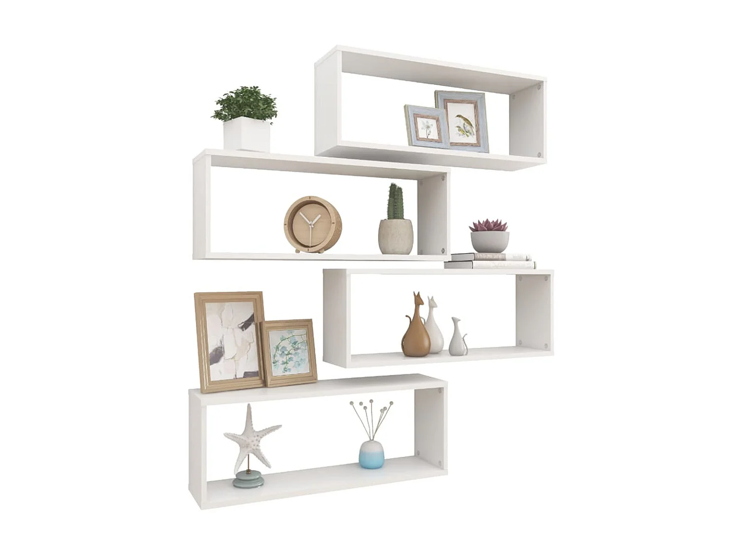 Étagères murales cube 4 pcs Blanc 60x15x23