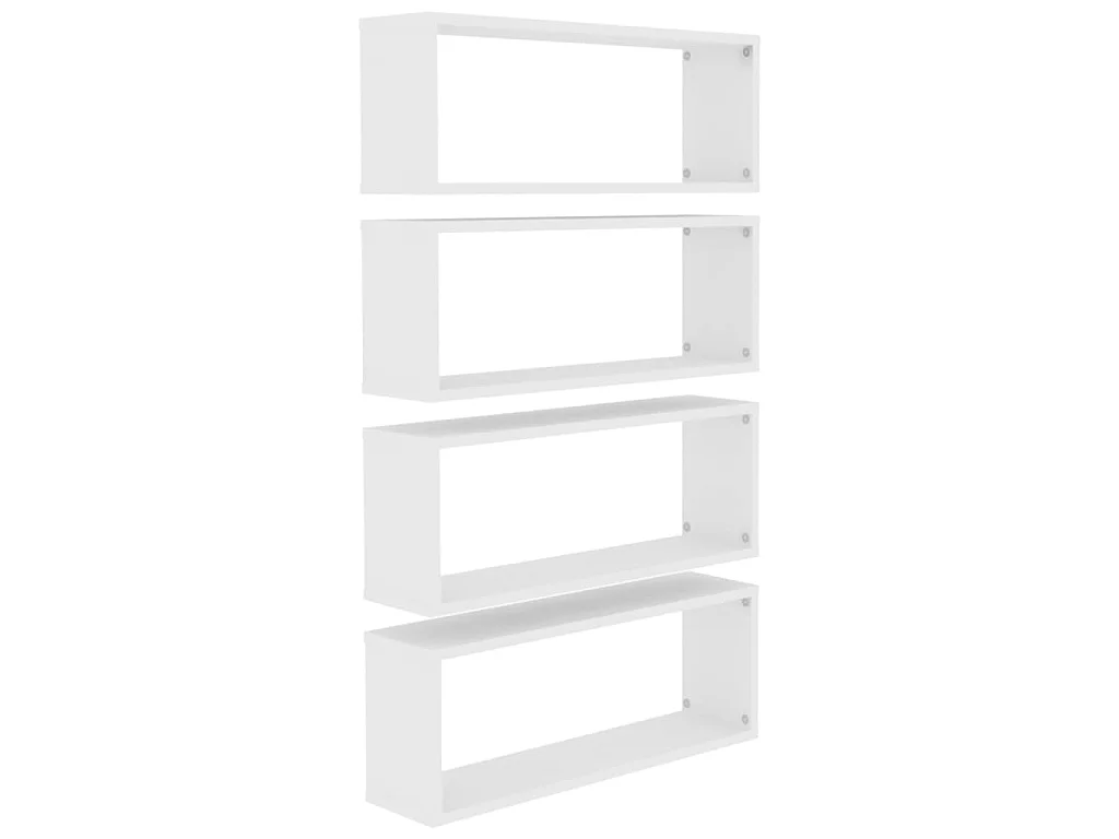 Étagères murales cube 4 pcs Blanc 60x15x23