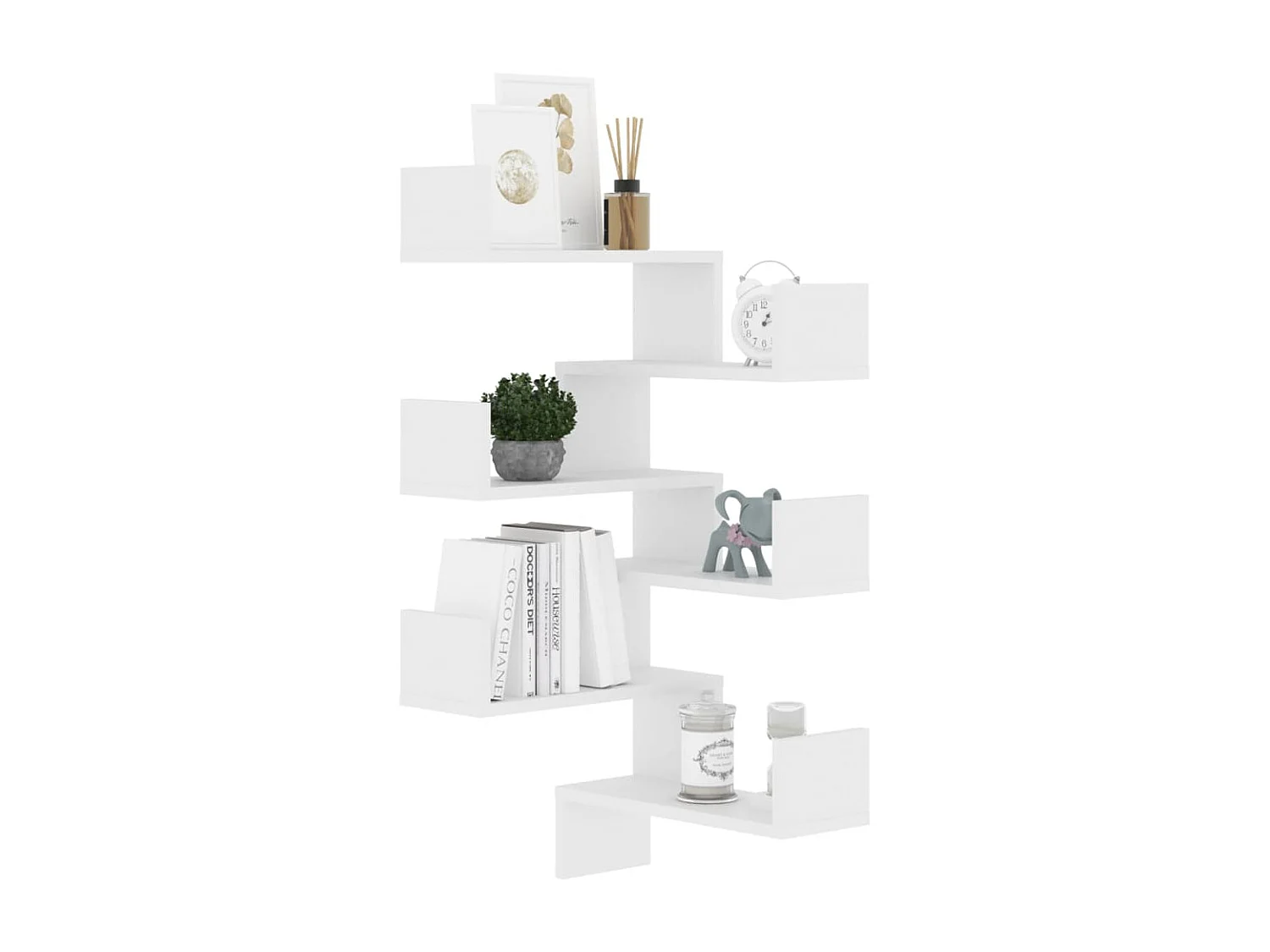 Étagère murale d'angle 2 pcs Blanc 40x40x50