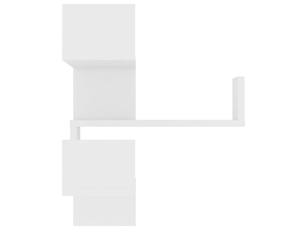 Étagère murale d'angle 2 pcs Blanc 40x40x50