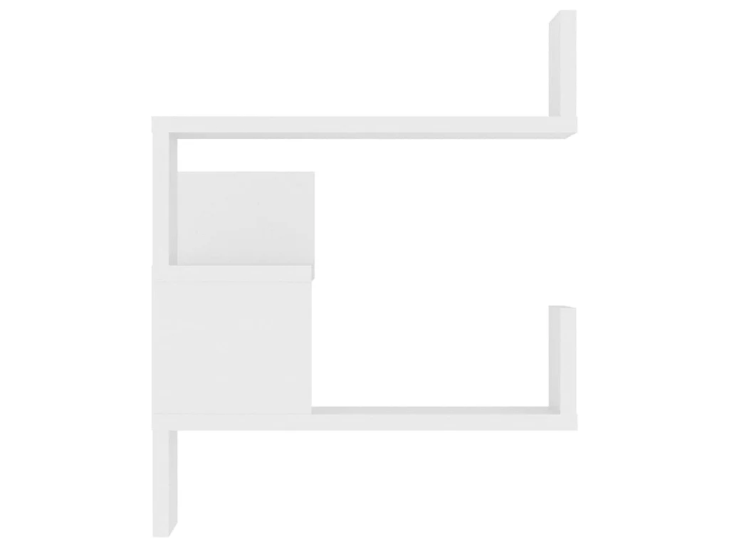 Étagère murale d'angle 2 pcs Blanc 40x40x50
