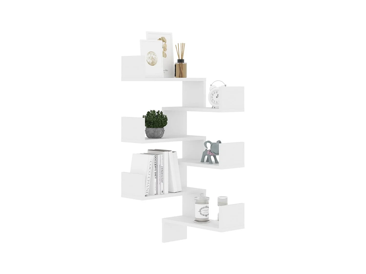 Étagère murale d'angle 2 pcs Blanc 40x40x50