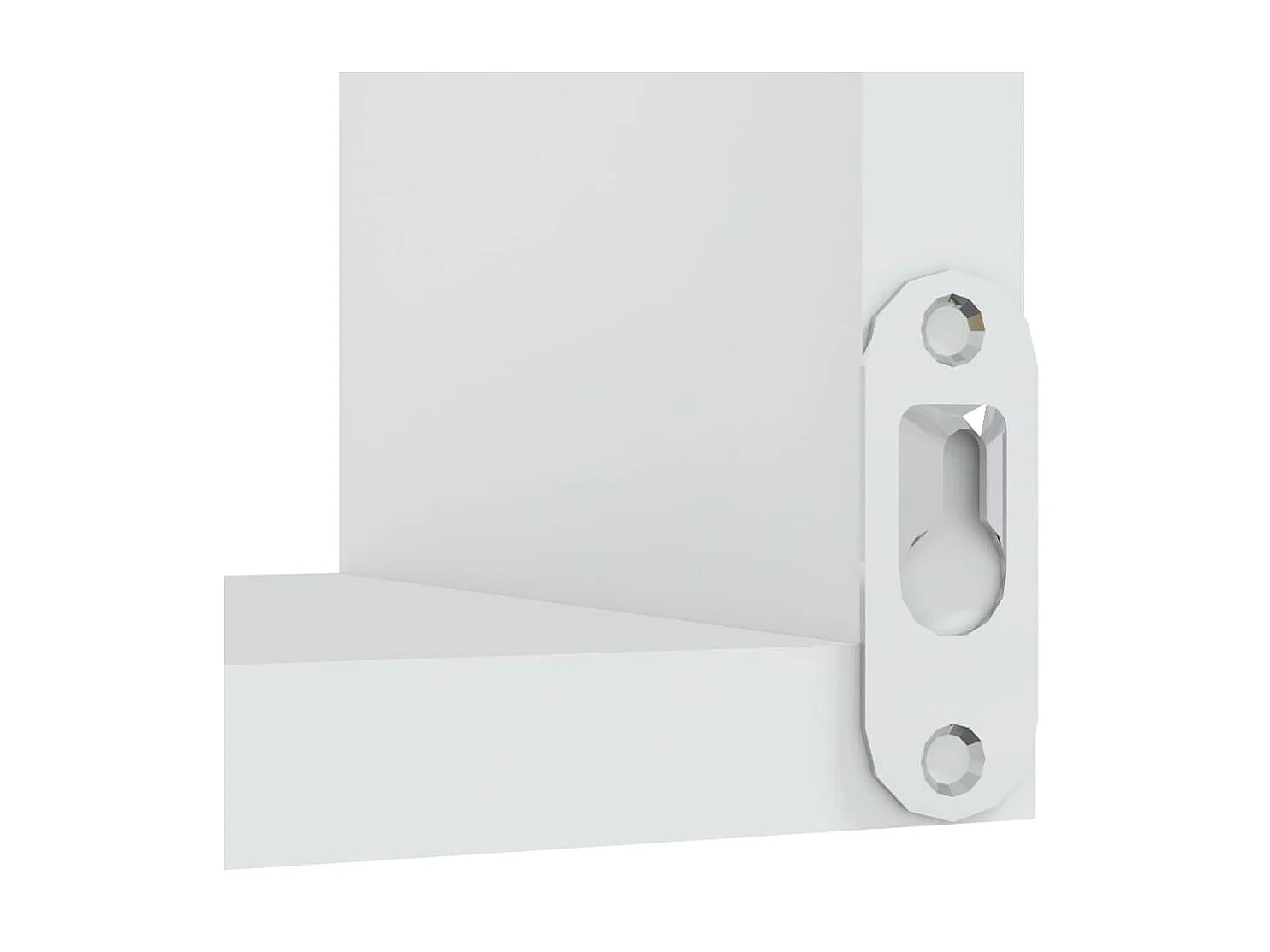 Étagère murale d'angle 2 pcs Blanc 40x40x50