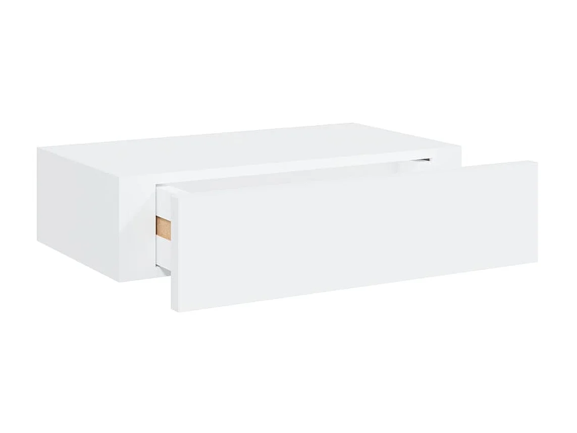 Étagère à tiroir murale Blanc 40x23,5x10 MDF