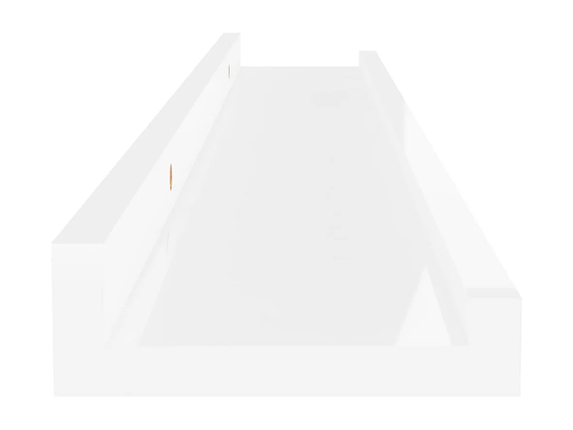 Étagères murales 4 pcs Blanc brillant 60x9x3