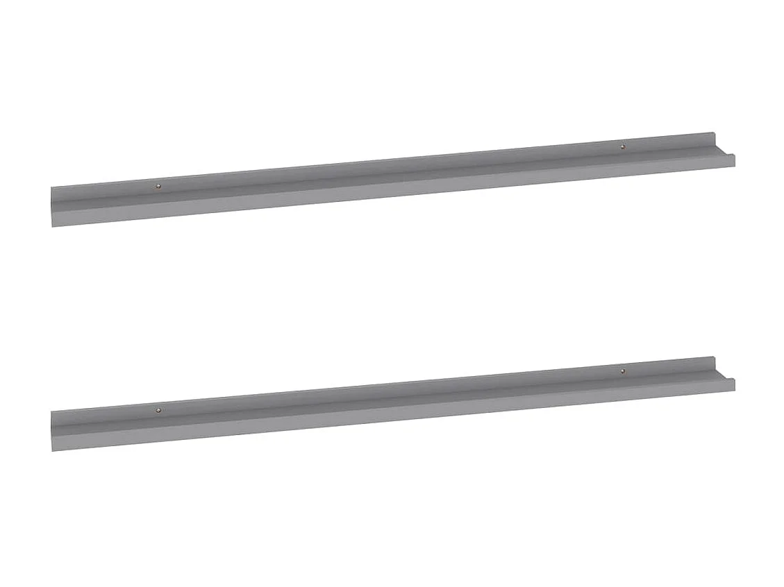 Étagères murales 2 pcs Gris 115x9x3
