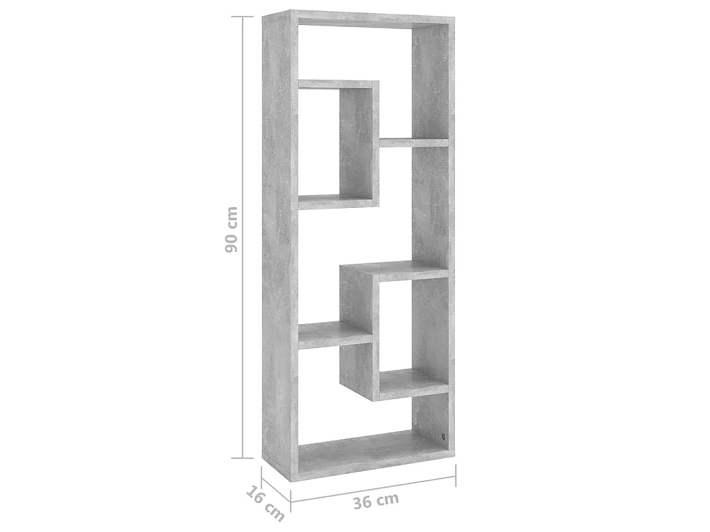 Étagère murale Gris béton 36x16x90