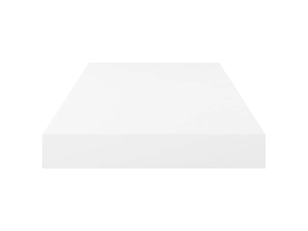 Étagère murale flottante 4 pcs Blanc brillant 50x23x3,8 MDF