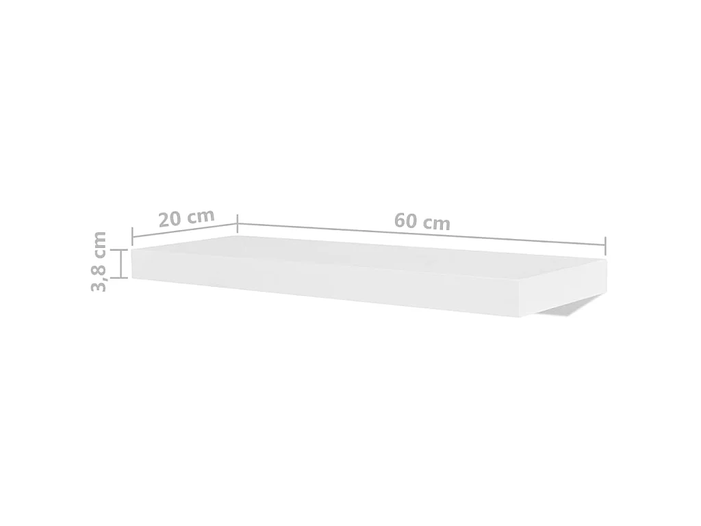 Étagères murales 4 pcs Blanc 60cm