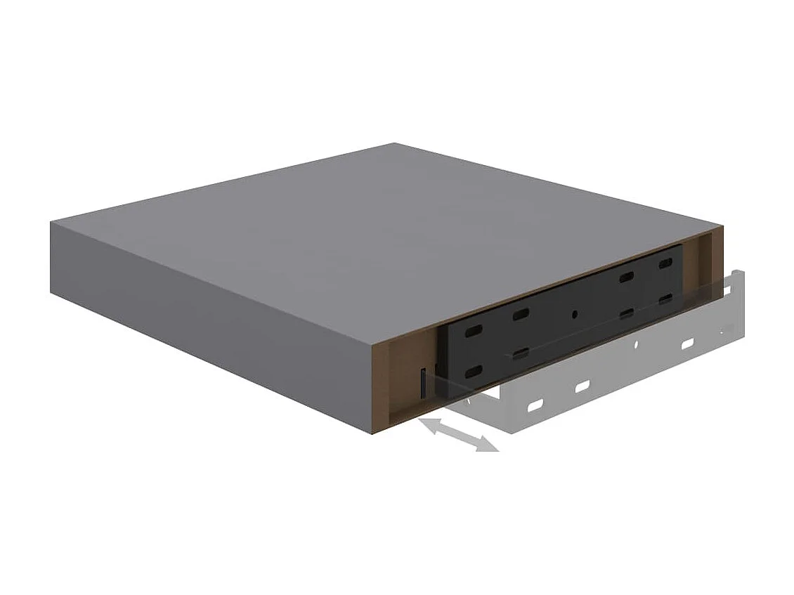 Étagère murale flottante Gris 23x23,5x3,8 MDF