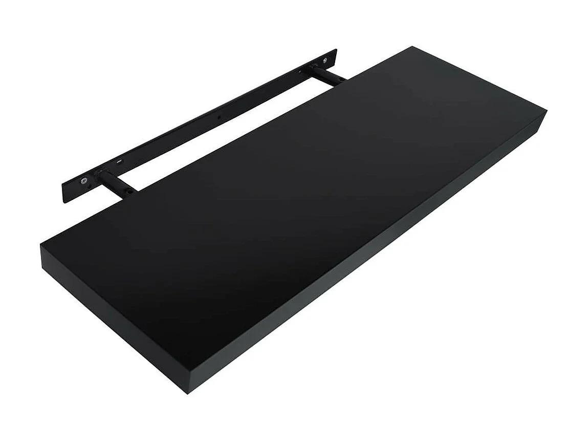 Étagères murales flottantes 2 pcs Noir 100x20x3,8