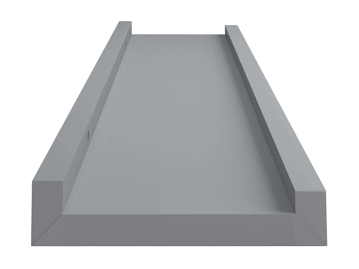 Étagères à rebord pour cadre photo 2 pcs Gris 60x9x3 MDF