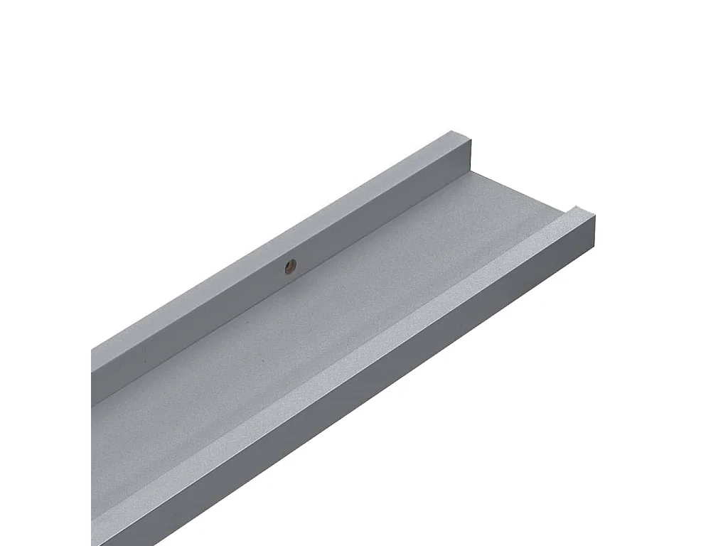 Étagères à rebord pour cadre photo 2 pcs Gris 60x9x3 MDF