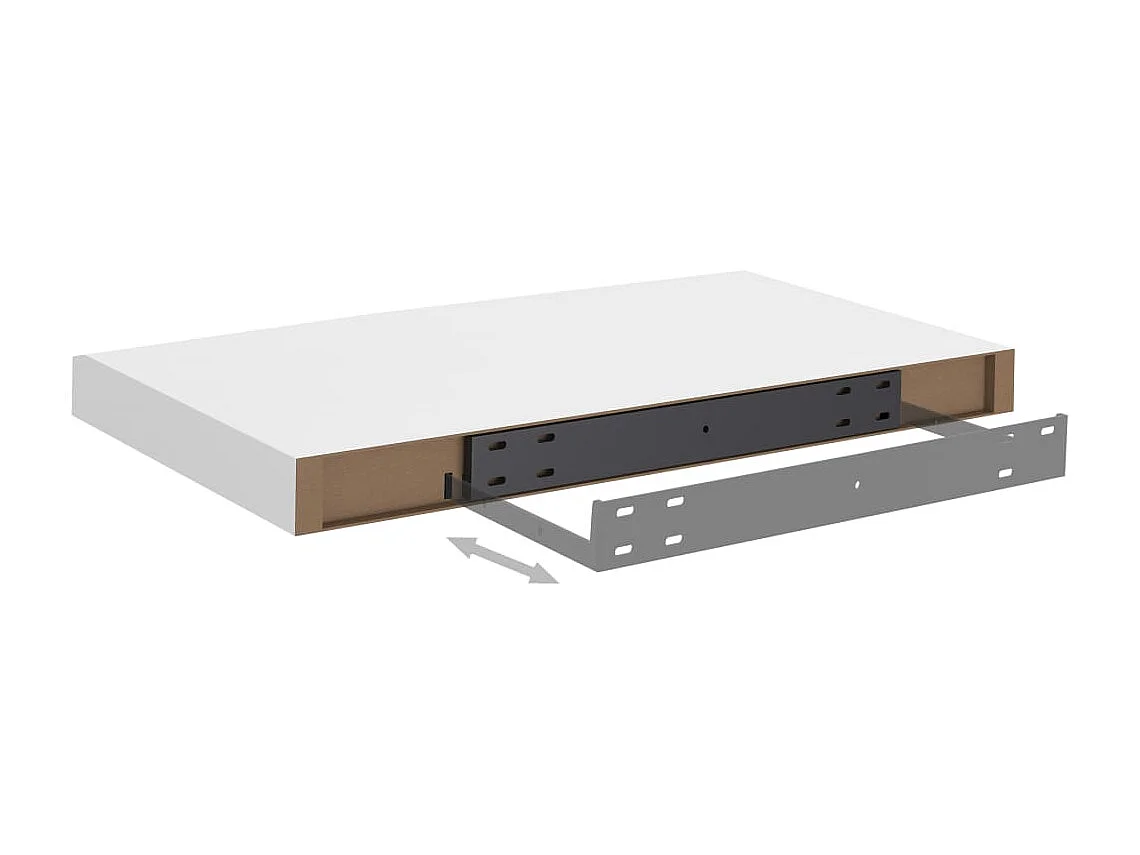 Étagères murales flottantes 4 pcs Blanc 50x23x3,8 MDF