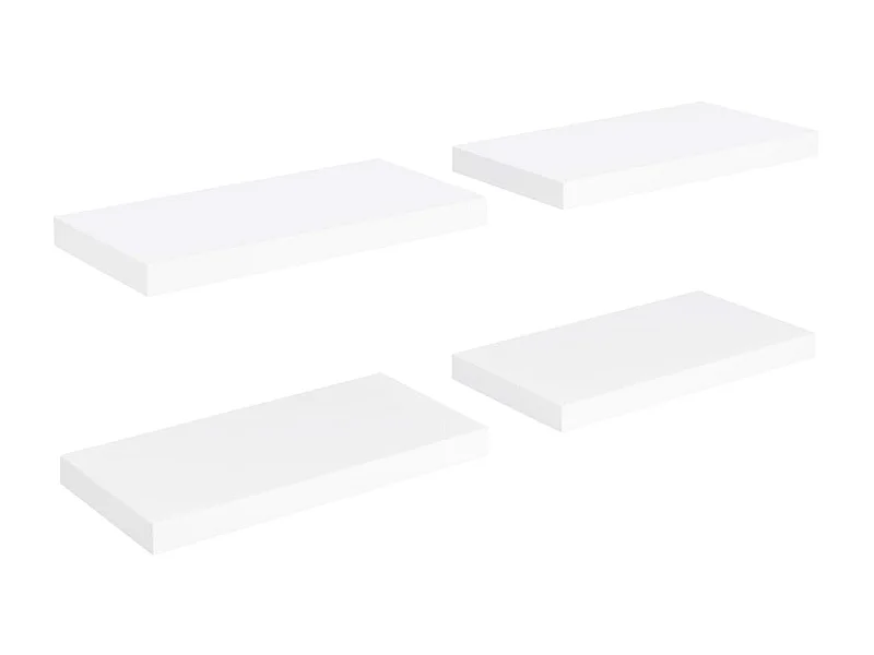 Étagères murales flottantes 4 pcs Blanc 50x23x3,8 MDF