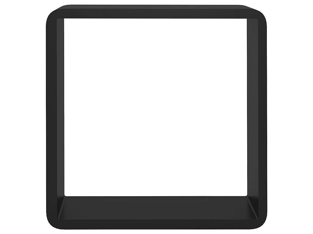 Étagères murales sous forme de cube 3 pcs Noir MDF 2