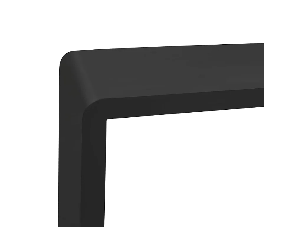 Étagères murales sous forme de cube 3 pcs Noir MDF 2