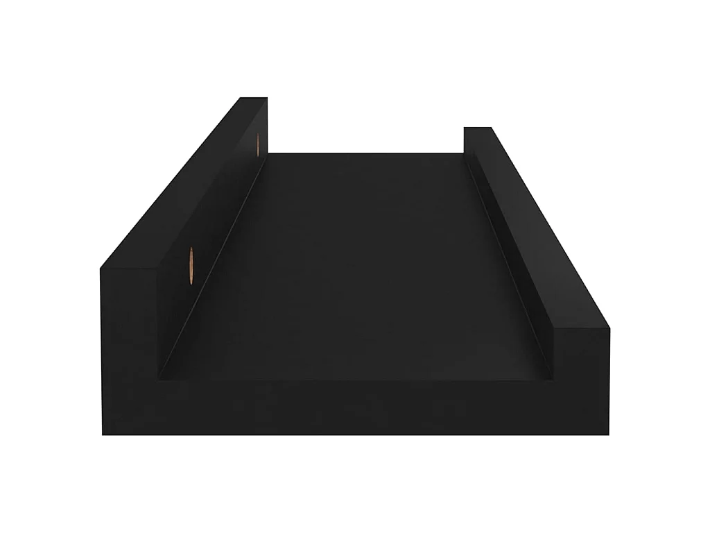 Étagères murales 4 pcs Noir 40x9x3