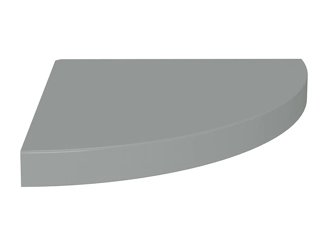 Étagère d'angle flottante Gris 35x35x3,8 MDF