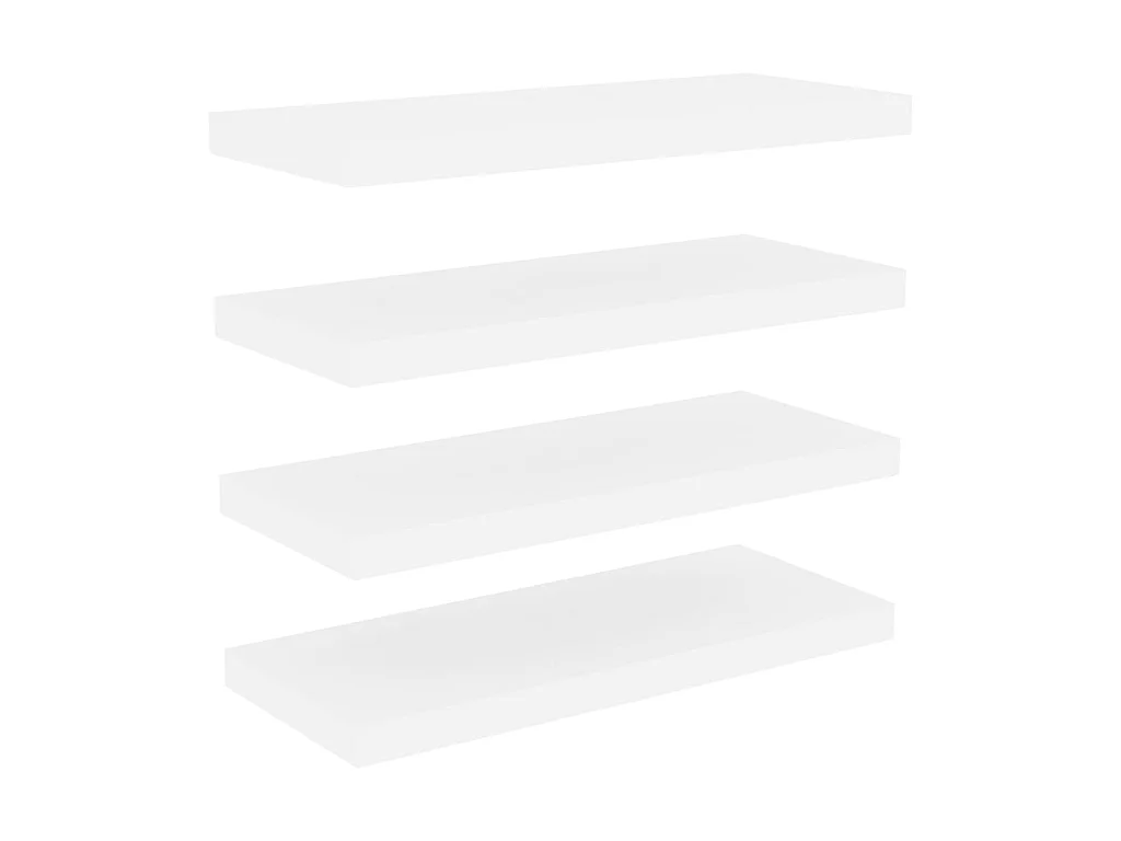 Étagères flottantes 4 pcs Chêne et blanc 60x23,5x3,8 MDF