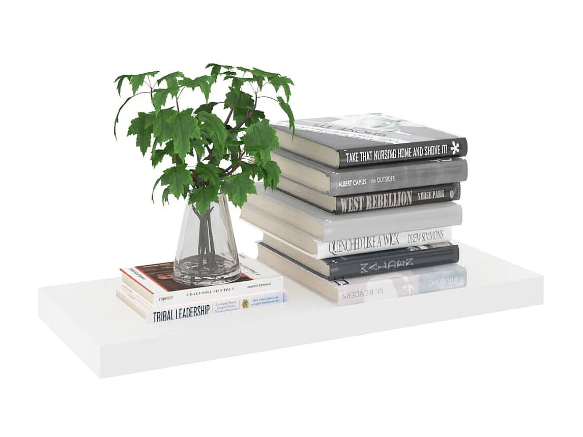 Étagères flottantes 4 pcs Chêne et blanc 60x23,5x3,8 MDF