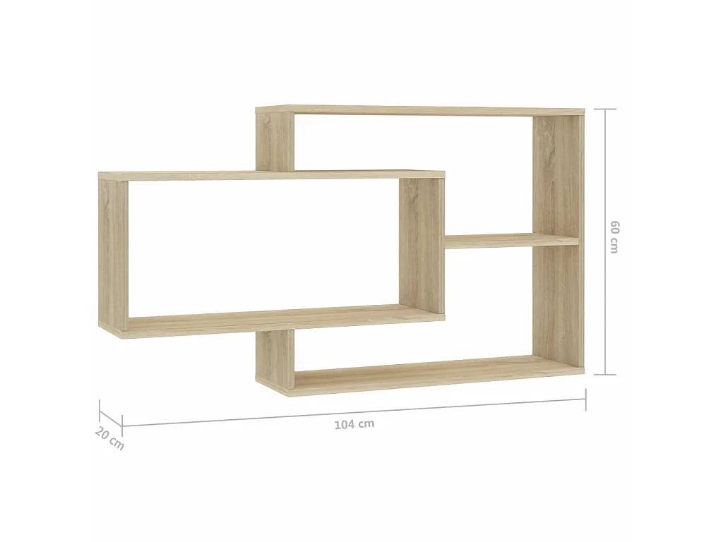 Étagères murales Chêne sonoma 104x20x60