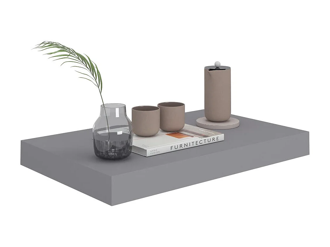 Étagère murale flottante Gris 40x23x3,8 MDF