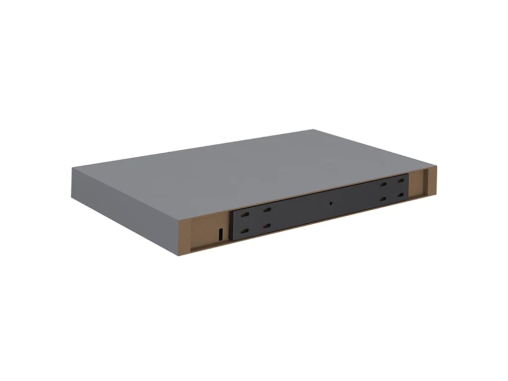 Étagère murale flottante Gris 40x23x3,8 MDF