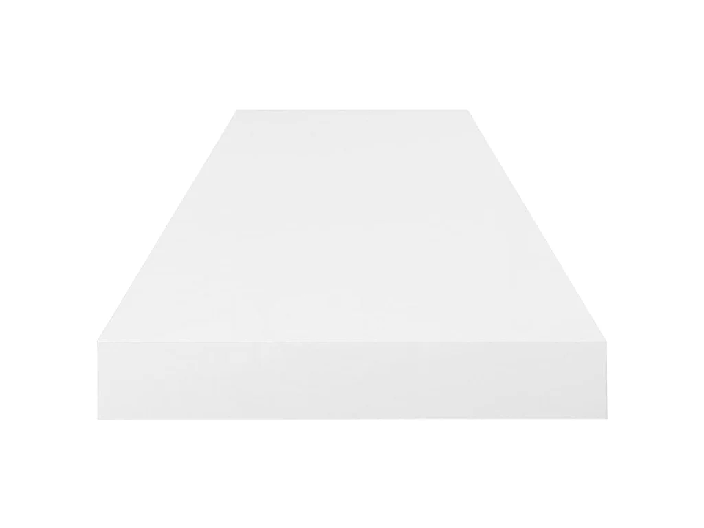 Étagère murale flottante Blanc brillant 80x23,5x3,8 MDF