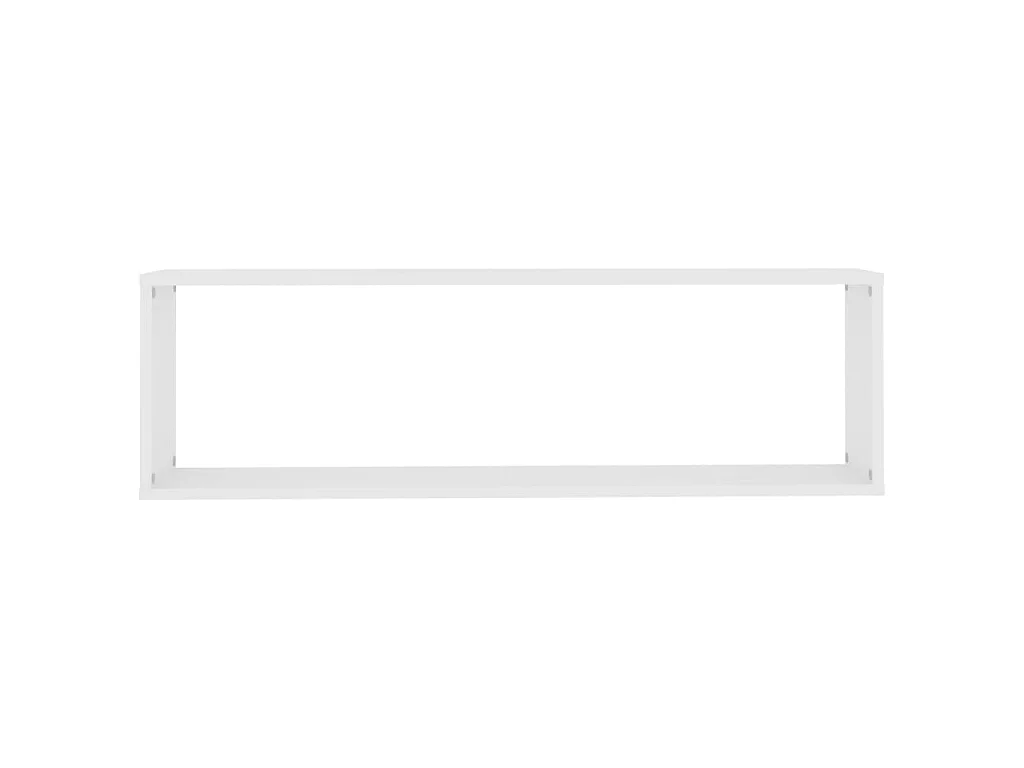 Étagères cube murales 2 pcs Blanc 100x15x30