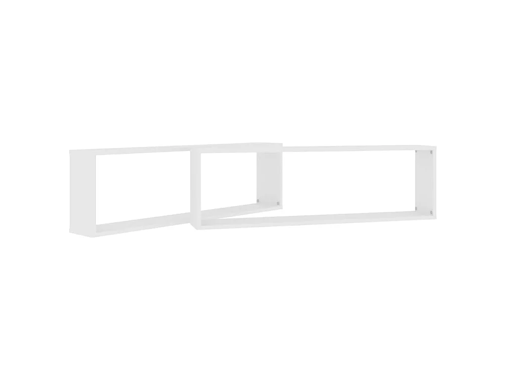 Étagères cube murales 2 pcs Blanc 100x15x30
