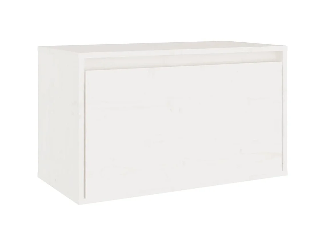 Armoire murale Blanc 60x30x35 Bois de pin massif