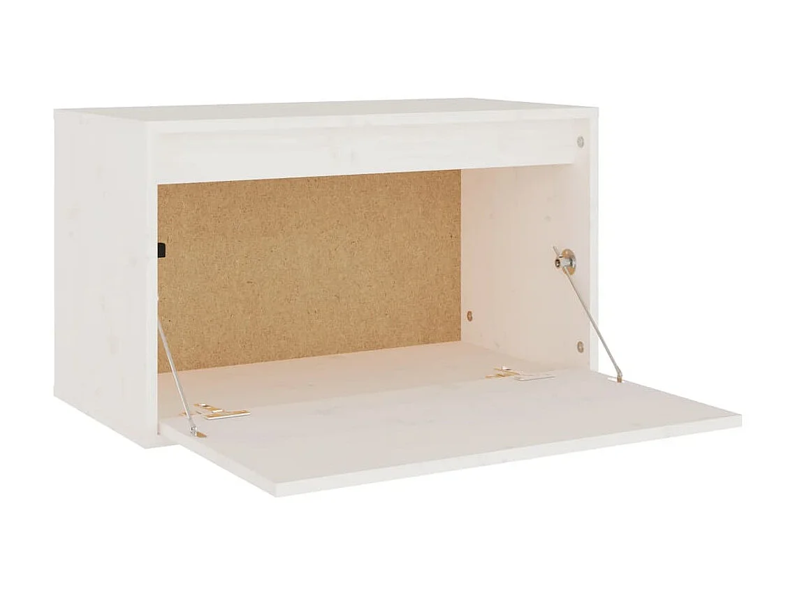 Armoire murale Blanc 60x30x35 Bois de pin massif