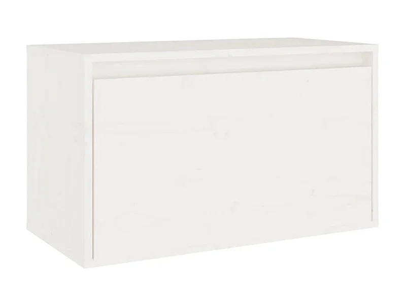 Armoire murale Blanc 60x30x35 Bois de pin massif