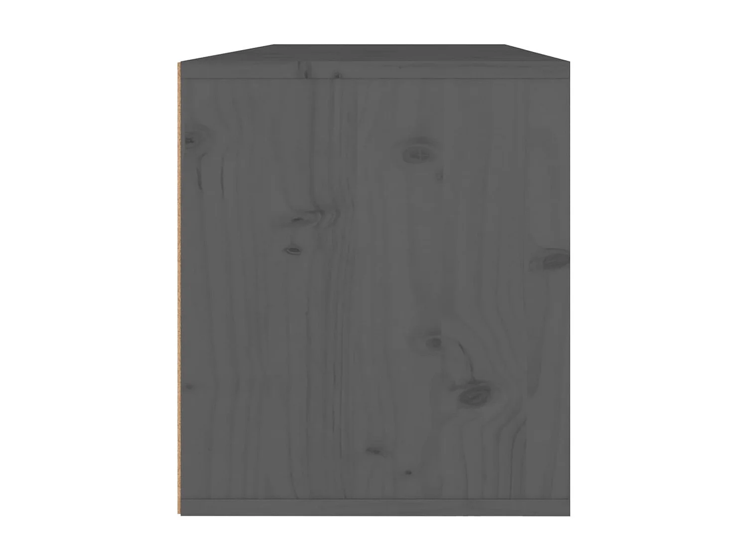 Armoires murales 2 pcs Gris 45x30x35 Bois de pin massif