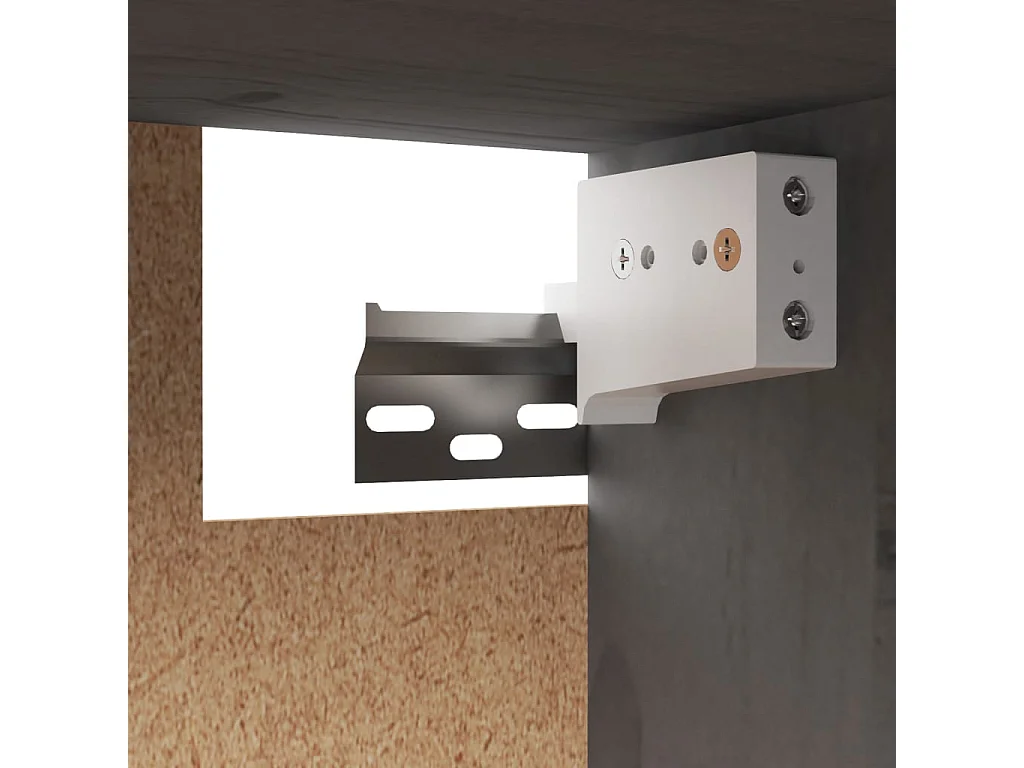 Armoires murales 2 pcs Gris 45x30x35 Bois de pin massif