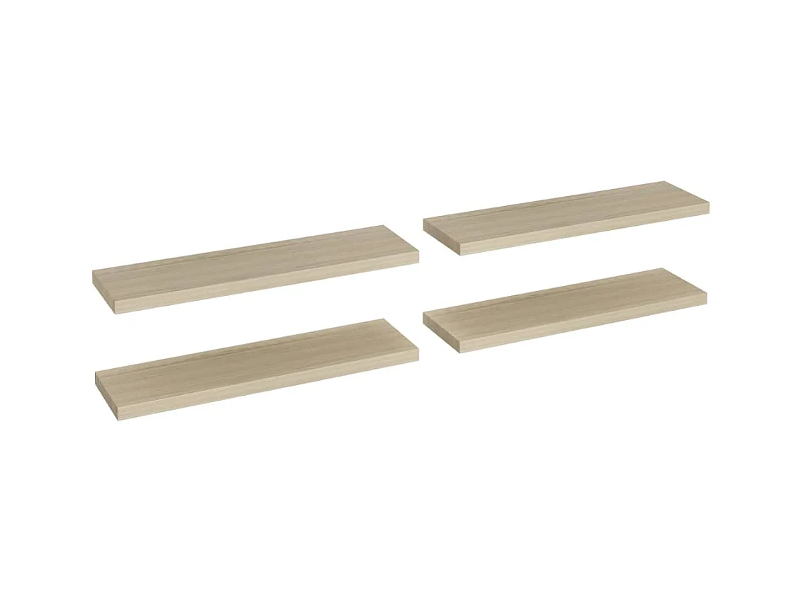 Étagères murales flottantes 4 pcs Chêne 90x23,5x3,8 MDF