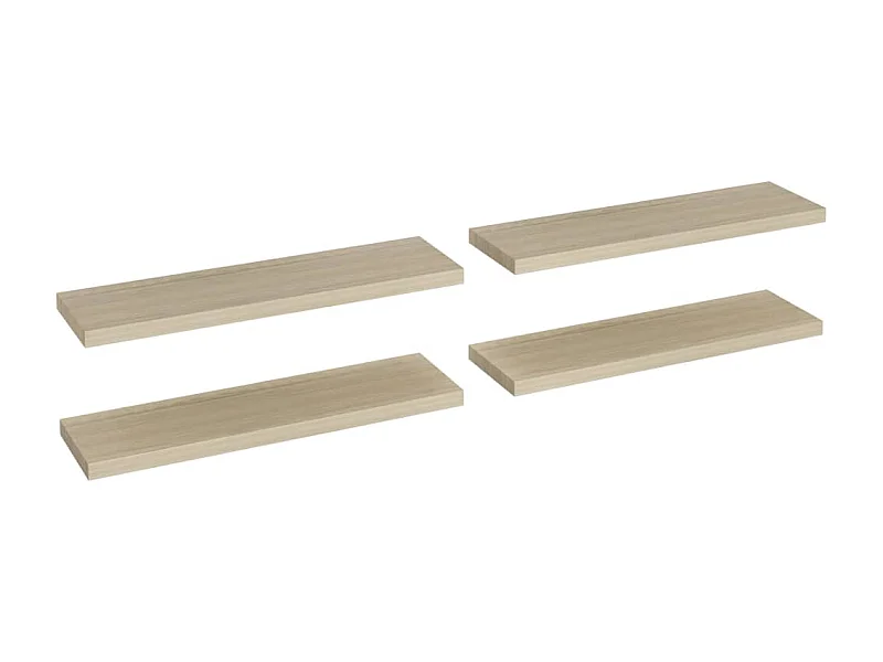 Étagères murales flottantes 4 pcs Chêne 90x23,5x3,8 MDF