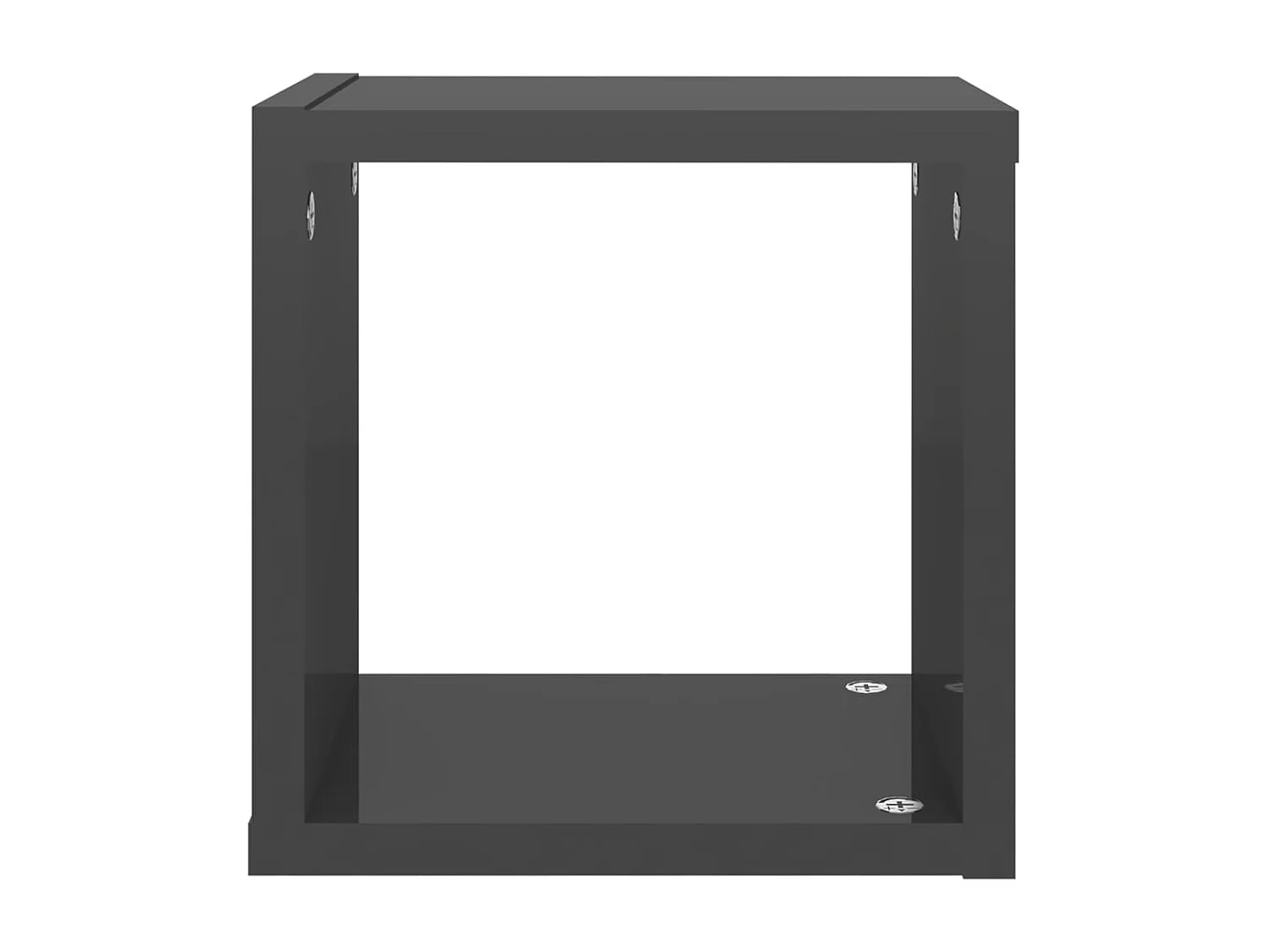 Étagères cube murales 6 pcs Gris brillant 22x15x22