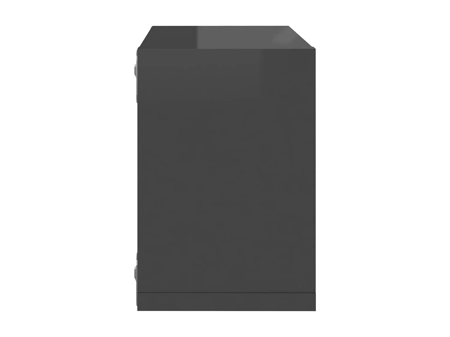 Étagères cube murales 6 pcs Gris brillant 22x15x22